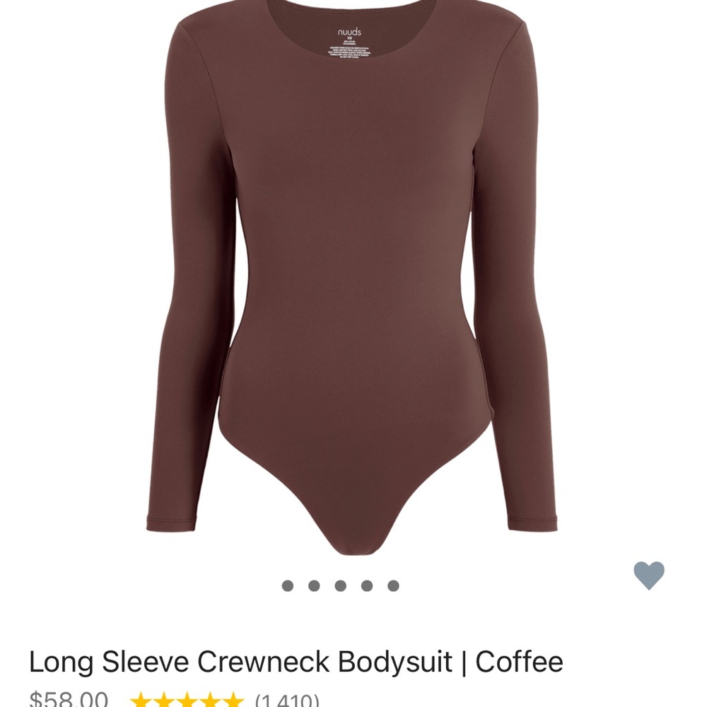 Nuuds Long sleeve crew neck bodysuit